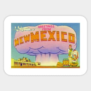 Greetings from New Mexico - Vintage Large Letter Postcard Sticker